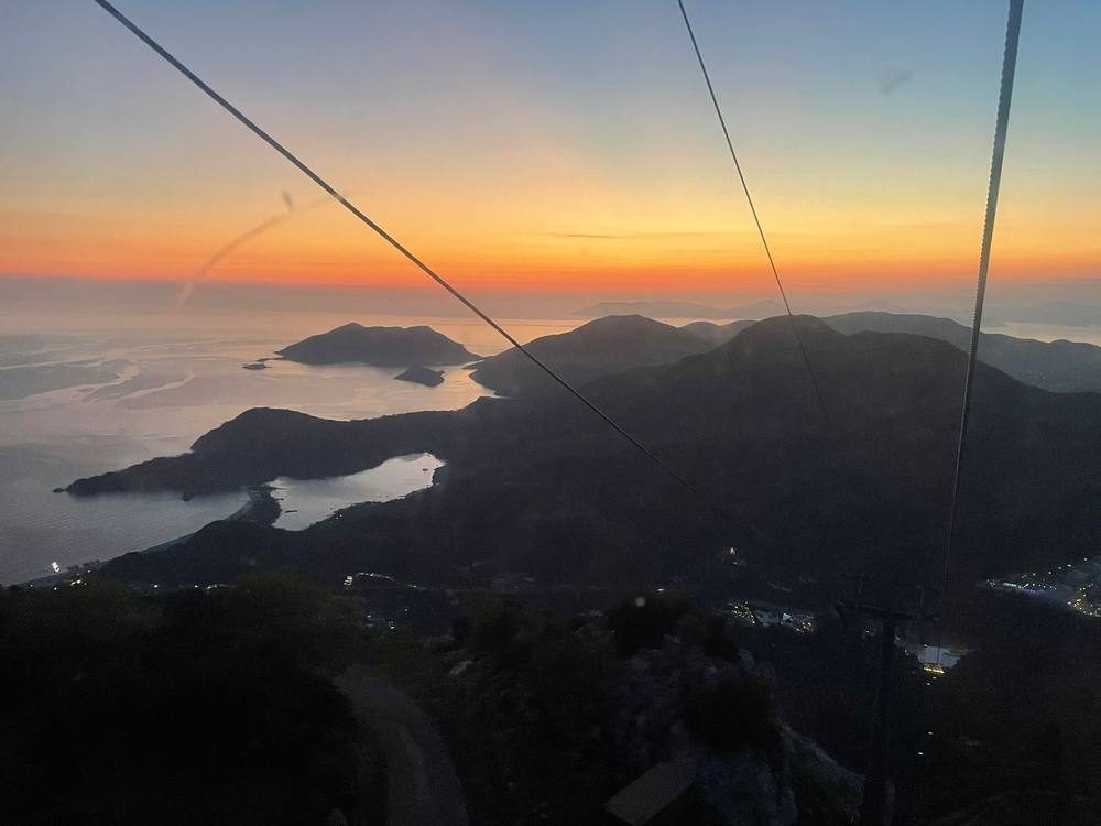 Sunset over the Turkish coast