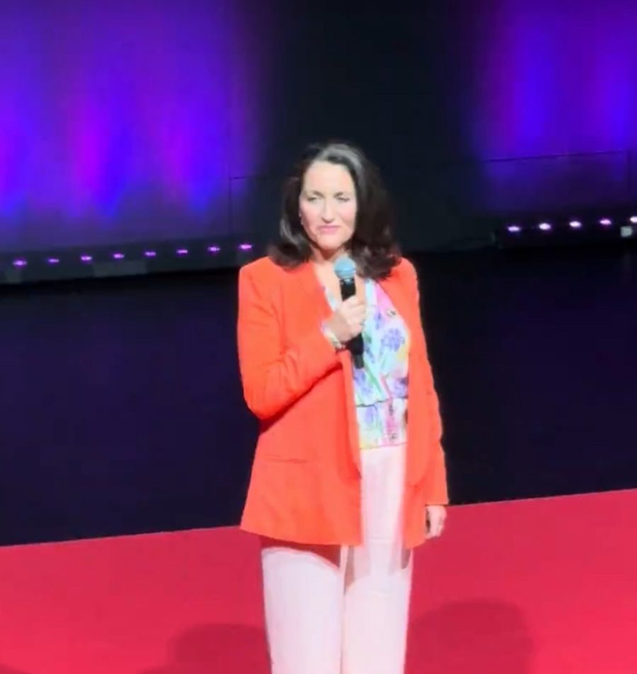 Toni Ann Martin speaking on stage